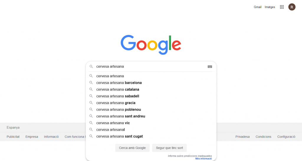 trobar informacio paraules clau amb google